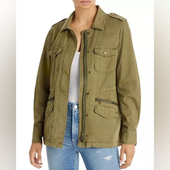Lily Aldridge For Velvet Utility Preppy Cozy Military Rock Glam Layer Jacket XS - Picture 13 of 13